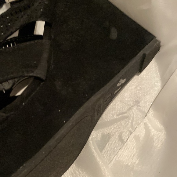 Me Too black suede wedge sandals- worn once - Picture 5 of 10